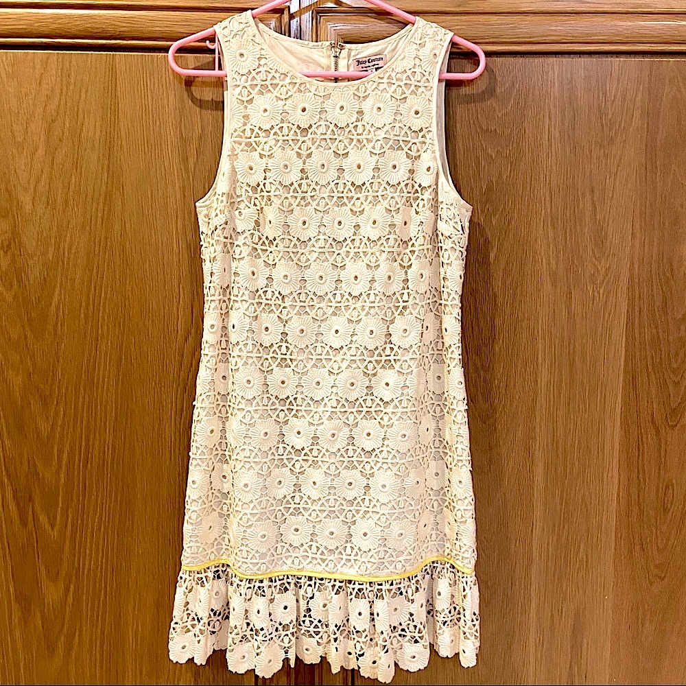 Juicy Couture white floral lace spring dress